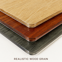 Panneau décoratif en acrylique PMMA à grain de bois personnalisé pour porte-menus, signalétique et décoration intérieure