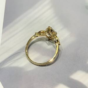 9K-18K Gold 1.53CT Lab-Grown Diamond <b>Ring</b>, 2.307g <b>Custom</b> Pave Setting Wedding/Engagement <b>Ring</b>, Luxury Jewelry - Product Image 3