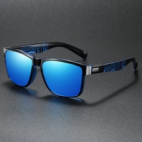 Lunettes de soleil polarisées carrées vintage personnalisées avec logo, protection UV400, branches colorées, pour hommes et femmes, idéales pour la conduite et la pêche