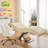 Table de massage inclinable pour spa facial et extensions de cils, lit de beauté courbé pour salon de beauté