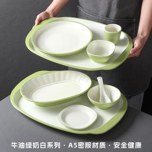 Assiettes en mélamine Xiangyuan, pour restaurants commerciaux, services de restauration scolaire, plateaux de accompagnements pour la restauration rapide en libre-service. - Product Image 2