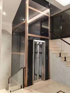 Customized Black Mirror Home Lift Titanium Hairline Stainless Steel 304 Passenger <b>Elevator</b> for 6 Person - Product Image 4