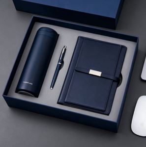 Promotional Luxury Gifts Item Note <b>Book</b> Business Thermos Cup Customizable Notebook Gift Set With Pen and Bottle - Product Image 1