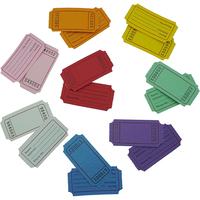 Billets de tombola vierges colorés et numérotés consécutivement, inscriptibles, en rouleau unique, pour événements, entrées, collectes de fonds et prix