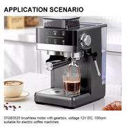XD37GB3525 boîte de vitesses de moteur sans balais haute efficacité 12V DC 100 tr/min aimant Permanent à faible bruit pour Machine à café électrique