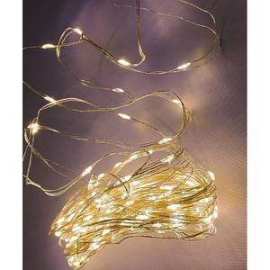 Luces Navideñas Plateadas, 160 LED Blanco Cálido, Funcionan con Pilas, 8+0.1 Metros - Product Image 1