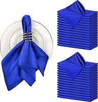 Serviettes de table pour mariage, serviettes en tissu, serviettes carrées en polyester rouge satiné 12x12 pouces, linge de table et housses de chaise soyeuses