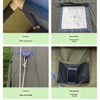 Tente de camping gonflable pour les passionnés de voyages en autonomie, en tissu Oxford durable, bonne ventilation, grand espace