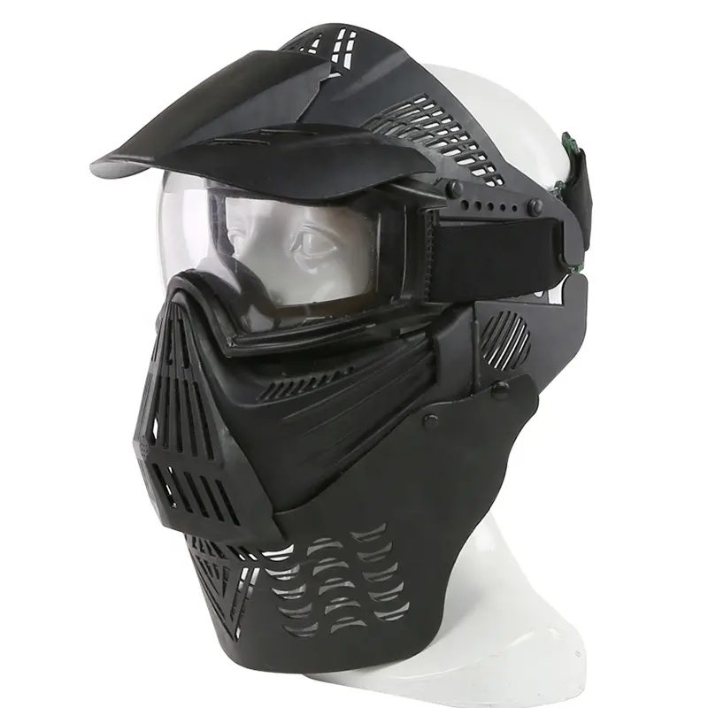 Abs Tactische Full Face Modulaire Masker Lens Gog Gles Beschermende Maskers Met Nylon Glas Cs Ipsc Masker