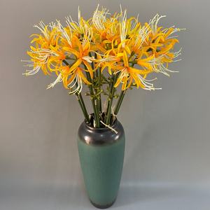 J-253 Artificial de araña, Artificial de <span class=keywords><strong>Lycoris</strong></span> <span class=keywords><strong>Radiata</strong></span>, Manjusaka, tallo largo, rojo de imitación - Product Image 4