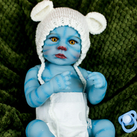 Lifereborn 46cm 18 pouces Alien peint Reborn bébé poupées Avatar dessin réaliste bébé modèle poupées jouets avec plein de vinyle