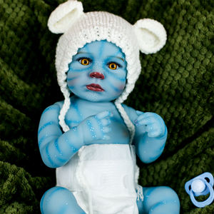 Lifereborn 46cm 18 pulgadas Alien pintado Reborn Baby Dolls <span class=keywords><strong>Avatar</strong></span> dibujo realista bebé modelo muñecas juguetes con vinilo completo - Product Image 2