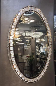 Estación de espejo de suelo completo para salón de belleza, Diamante brillante, led - Product Image 5