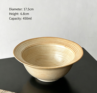Bol en céramique à large rebord, bol vintage en poterie rustique en forme de chapeau de paille, bol de service pour salade, pâtes, petit-déjeuner, céréales, dessert, vaisselle de cuisine