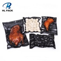 Sacs sous vide noirs texturés gaufrés en gros, qualité alimentaire, thermoscellables, pour l'emballage de viande, poulet et aliments surgelés