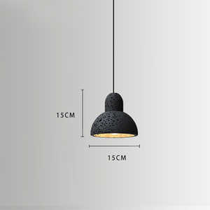 Lampe suspendue en travertin <span class=keywords><strong>noir</strong></span>, pierre naturelle, luminaire décoratif de chevet, lustre E27, <span class=keywords><strong>suspension</strong></span> moderne minimaliste - Product Image 2