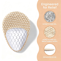 Coussinets en gel de silicone pour l'avant-pied pour femmes, absorption des chocs et protection contre les chocs pour talons hauts, respectueux de la peau, taille unique, abricot
