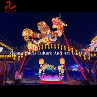 Grande lanterne de Zigong en forme de dragon, lanterne LED 3D faite à la main, étanche, sculpture extérieure, thème de remise de diplôme, parc d'attractions, carnaval, Ramadan, Diwali