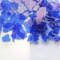 100G de morceaux de verre teinté transparents multicolores - Fragments de mosaïque irréguliers et éclats brisés pour projets artistiques DIY, artisanat du verre