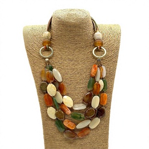 Women's Custom Fashion <b>Statement</b> <b>Necklaces</b> Pendants Beads Hot Selling Resin Colorful Jewelry Set for Girls' Party Wear Wholesale - Product Image 5
