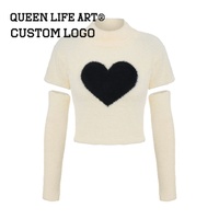 Marque vente coeur pull pour femmes tricots pull femmes chandails personnalisé haute qualité vestes cachemire