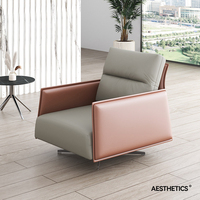 Canapé modulaire sectionnel moderne de style italien européen, 3 places, 1 place, en cuir PU pour bureau