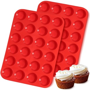 <span class=keywords><strong>Molde</strong></span> <span class=keywords><strong>de</strong></span> Silicona para 24 Muffins, 13 x 8.9 x 0.7 Pulgadas, Antiadherente, para Mini Muffins, Cupcakes, Chocolate, Libre <span class=keywords><strong>de</strong></span> BPA - Product Image 1