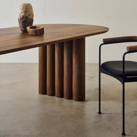 Ensemble de table à manger ovale en bois massif de style nordique français de haute qualité, marque WMJ, garantie d'un an, assemblage requis, table à manger longue