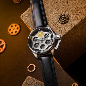 Reloj de Cuarzo Giratorio de Alta Gama para Hombre, Diseño 3D Hueco, Novedad Transfronteriza, a la Moda, de Acero Inoxidable de 44mm, Lujo al por Mayor con MOQ Bajo - Product Image 5