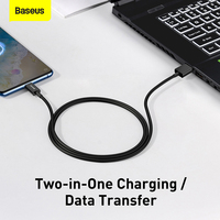 Baseus Câble USB de chargement micro rapide pour Xiaomi Redmi Reversible 2M Câble de données de chargeur micro USB pour téléphones Samsung