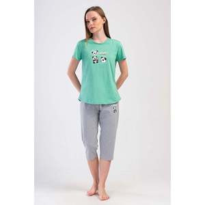 Combinaison de nuit ovale à manches courtes et col rond pour femmes - Product Image 4