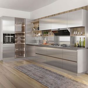 Robe De <span class=keywords><strong>cuisine</strong></span> moderne, style Mdf, noir mat, pour une pièce - Product Image 1