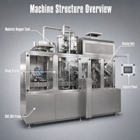 Machine de remplissage automatique de liquides pour boissons, sauces, huiles, jus – Pompe volumétrique à piston, haute précision, qualité alimentaire, production industrielle