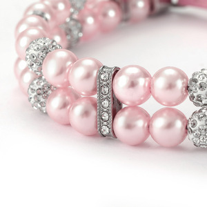 Collar y Correa de Lujo para Mascotas, en Cuero PU Sintético, Estilo Martingale, con Cuentas de Perlas Brillantes, para Perros Hembras de Raza Pequeña - Product Image 2