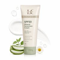 Crème solaire minérale végane LANCE Private Label SPF50 PA+++ pour le sport, protège contre les dommages UVA UVB, convient à tous les types de peau