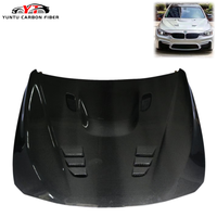 Accessoires de modification automobile : Capot avant en fibre de carbone style M4 pour BMW Série 3/4 F30 F32 F33 F35 F36 - Noir, fixation par boulons