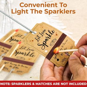 Để Cho Tình Yêu Lấp Lánh Cá Nhân Kraft Chủ Tag Thoát Tay Áo Gửi Off Có Thể In Mẫu Đám Cưới Sparkler - Product Image 2
