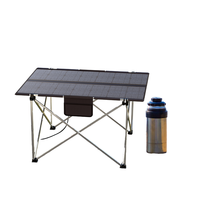 Table solaire de camping et de randonnée avec panneaux solaires pliables de 60W Kit de survie pour bureau et mobilier d'extérieur pour recharger iPhone iPad