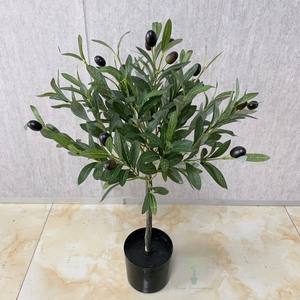 Vente en gros de plantes artificielles <span class=keywords><strong>pour</strong></span> décoration d'intérieur Bonsaï Faux <span class=keywords><strong>olivier</strong></span> vert Hortensia Type en <span class=keywords><strong>pot</strong></span> - Product Image 3