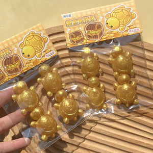 Jouet souple écologique en plastique en forme de petite tortue dorée à rebond lent pour soulager le stress, unisexe, à partir de 2 ans - Product Image 4