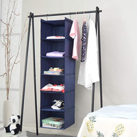 Organisateur mural pliable en tissu non tissé pour suspendre les vêtements, capacité de 20 à 35 L