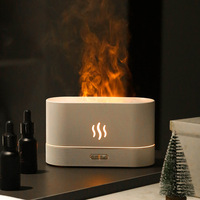 Diffuseur d'aromathérapie à flamme LED créative - Mini pulvérisation automatique intelligente, rafraîchisseur d'air à flamme simulée pour la maison et la chambre à coucher
