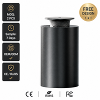 Diffuseur de parfum miniature en alliage d'aluminium 10ml 2000mAh 12H Rechargeable par USB Tactile Anti-sécheresse Moins de 30dB Boîte cadeau OEM 4 couleurs Vert Noir