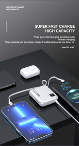 2023 venta al por mayor promocional Mini estación de energía portátil ultradelgada 10000 Mah Pd Cable para <span class=keywords><strong>Iphone</strong></span> carga al aire libre para teléfonos celulares - Product Image 6