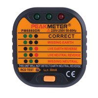 Earthing Socket Tester for EU UK US Electrical Outlets 230V 30mA Socket Tester Check Safety Instrument for Home Use