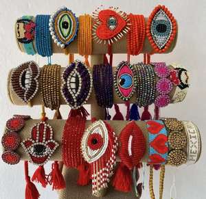 Ginee-Nueva pulsera de ojo Miyuki Nuevo diseño Pulsera ancha Pulsera de alfabeto hecha a mano - Product Image 3