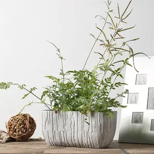 Padrão único várias formas vaso quadrado nórdico moderno retângulo interior pot plantador potes e plantadores de jardim