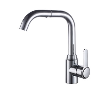 Grifo de lavabo de acero inoxidable con una sola manija, válvula de cerámica, montaje en encimera, un solo orificio, para agua fría y caliente - Product Image 5