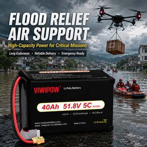 VIWIPOW Emergency Response Drone Batterij 14S 40Ah51.8V Lithium Lipo High Power Snel Opladen Drone Accessoires - Product Image 2