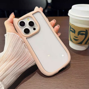 Custodia per iPhone 17 Pro Max con Supporto Girevole a Orecchie di Gatto 3D in Acrilico Trasparente - Product Image 5
